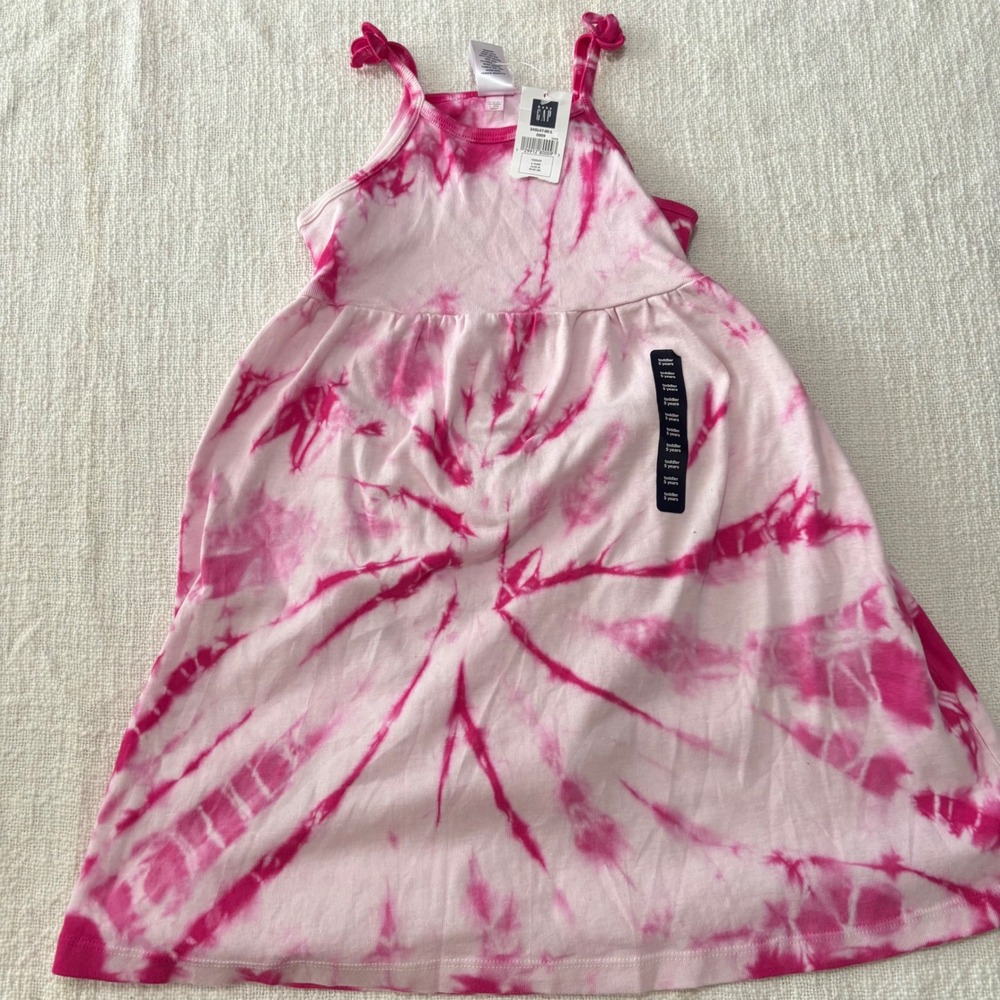 Baby Gap Factory Toddler Girls Pink Tie Dye Dress and Bloomer Set 5 Years NWT